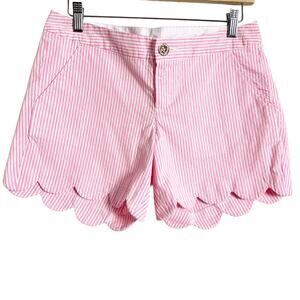 Lilly Pulitzer Seersucker Buttercup Scalloped Shorts Size 4
